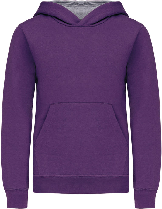 Kinder Kontrast Kapuzen Sweater mit Schmetterling Druck