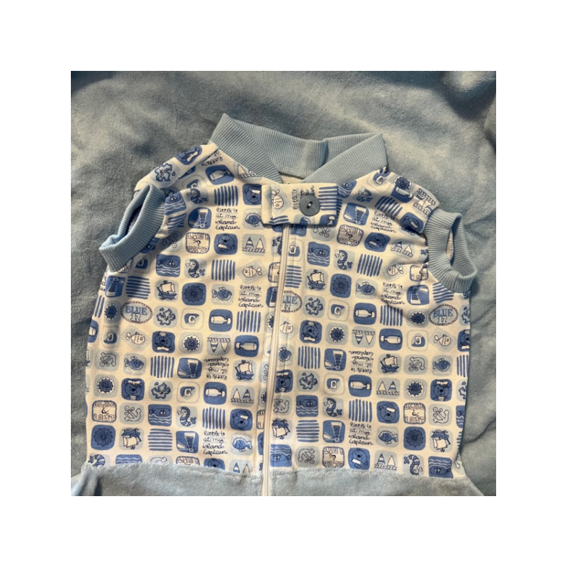 Babysicherheitsdecke blau Seetiere 70x140