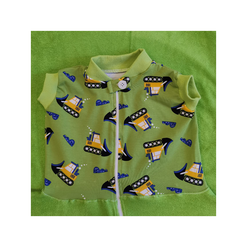 Babysicherheitsdecke grün Bagger 90/200