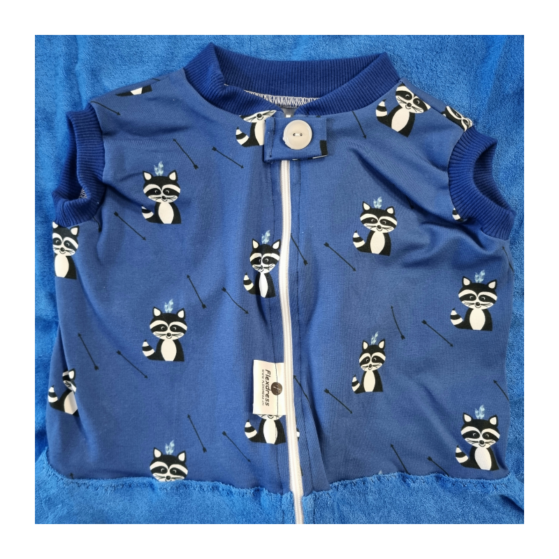 Babysicherheitsdecke blau Waschbär 90/200