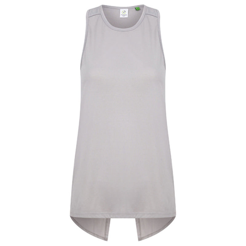 Ladies Open Back Vest sofort lieferbar light grey