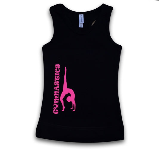 Tanktop mit Gymnastikdruck neon orange