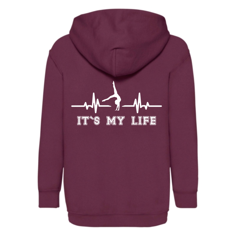 Kapuzenhoody bordeaux EKG its my LIFE