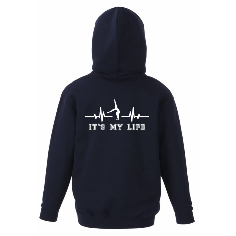 Kapuzenhoody Navy EKG its my LIFE