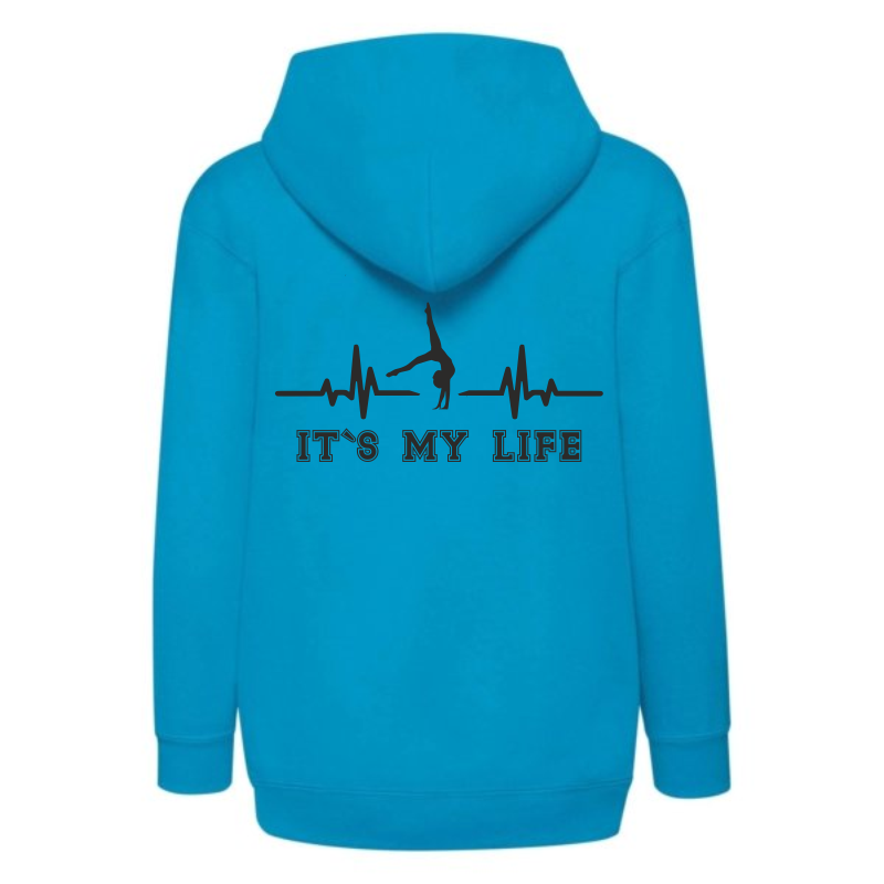 Kapuzenjacke türkis EKG its my LIFE