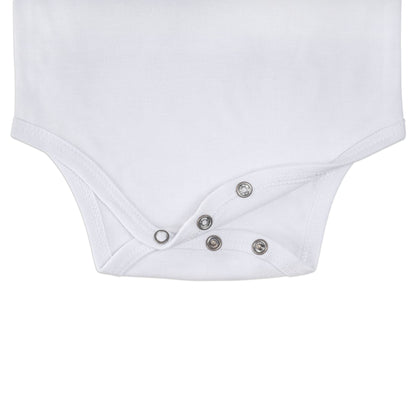 Kurzarm-Babystrampler, weiß zum bedrucken 3-6 Monate