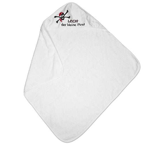 Baby Frotteehandtuch, mit bedruckbarer Kapuze, Farbe weiß, Größe 80 x 80 cm