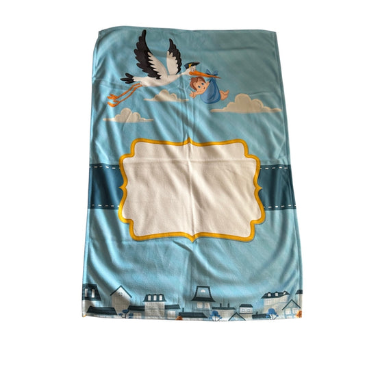Babykuscheldecke blau zum Bedruckem