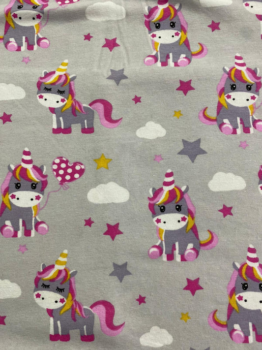 Babysicherheitsdecke Einhorn grau