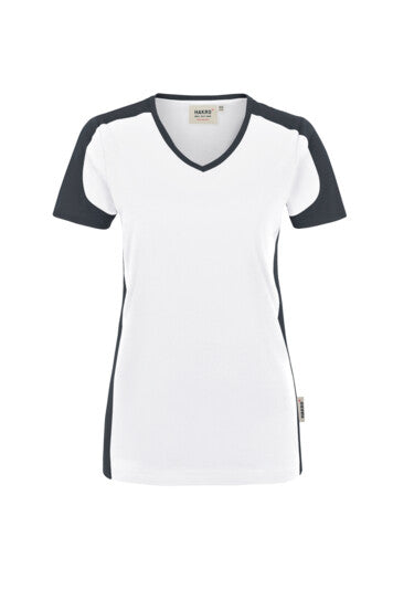 Hakro Damen V-Shirt Contrast No. 190 Mikralinar