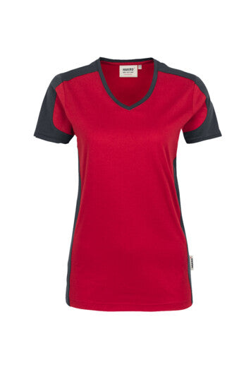 Hakro Damen V-Shirt Contrast No. 190 Mikralinar