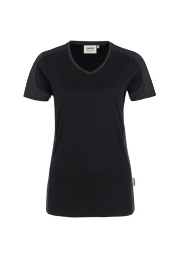 Hakro Damen V-Shirt Contrast No. 190 Mikralinar
