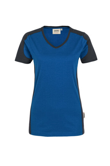 Hakro Damen V-Shirt Contrast No. 190 Mikralinar