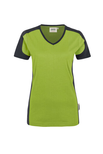 Hakro Damen V-Shirt Contrast No. 190 Mikralinar