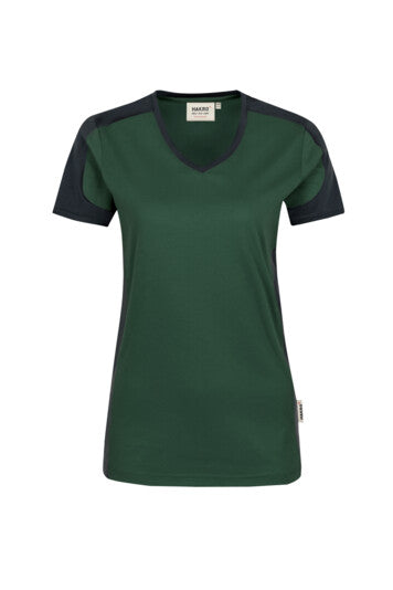 Hakro Damen V-Shirt Contrast No. 190 Mikralinar