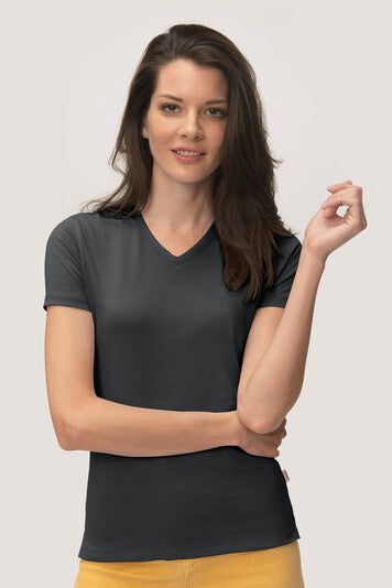 Hakro Damen Cotton Tec V-Shirt No. 169