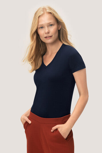 Hakro Damen V-Shirt Stretch No. 172